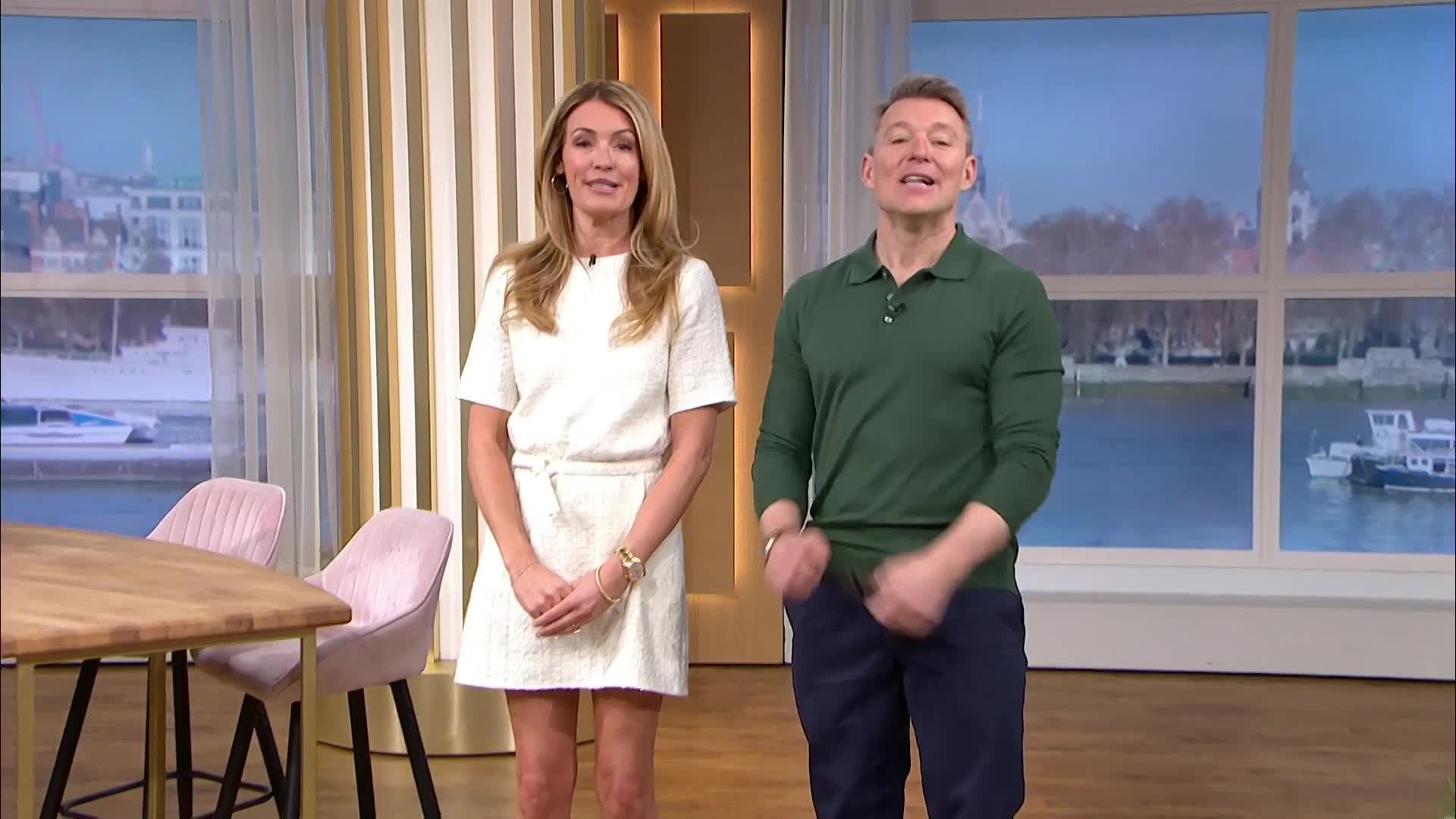 cat deeley and ben shephard present first this morning together