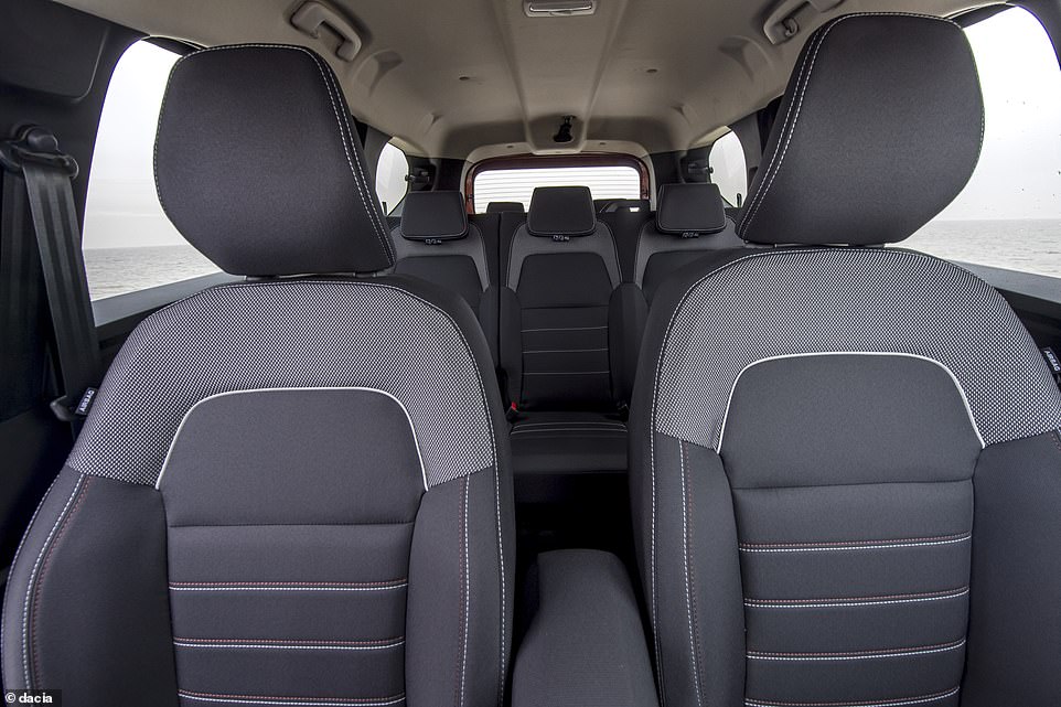 At just over two-metres wide (2,007mm) including the wing mirrors, the Jogger measures is the same across as the Sandero it is based on. It feels like a squeeze, even in the front