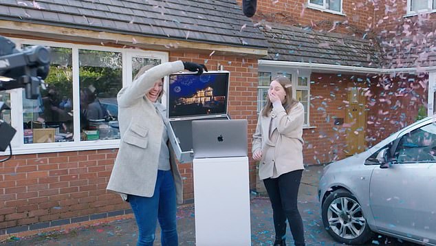 The competition's team broke the news to Chris and Catherine over video link, after arriving at their home only to discover the couple were on holiday