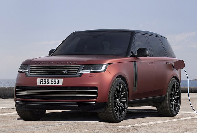 Under wraps: Order books have opened for the first new all-electric Range Rover - the new model will follow this year's SV Intrepid, pictured