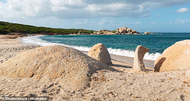 Most of Rob's time at Valle dell’Erica was spent on the 'serene' Licciola beach (pictured)