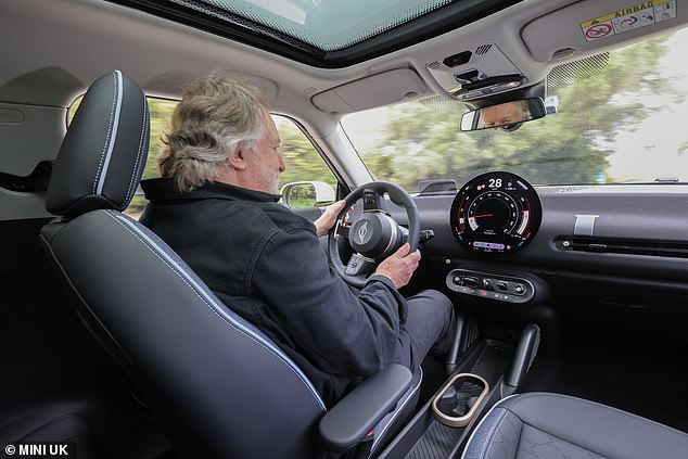 Ray Massey says driving the Cooper SE in its 'Go-Kart' mode is most fun. As it's electric, it's super-quick from the off and sounds great with a new artificial soundtrack