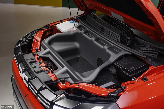 As well as a class-leading boot, the Spring also has some storage under its bonnet