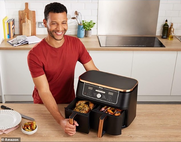 Hugely discounted in the Amazon Prime Day sale, you can shop the Ninja Foodi MAX Dual Zone Air Fryer for £90 off - now priced at £159.99