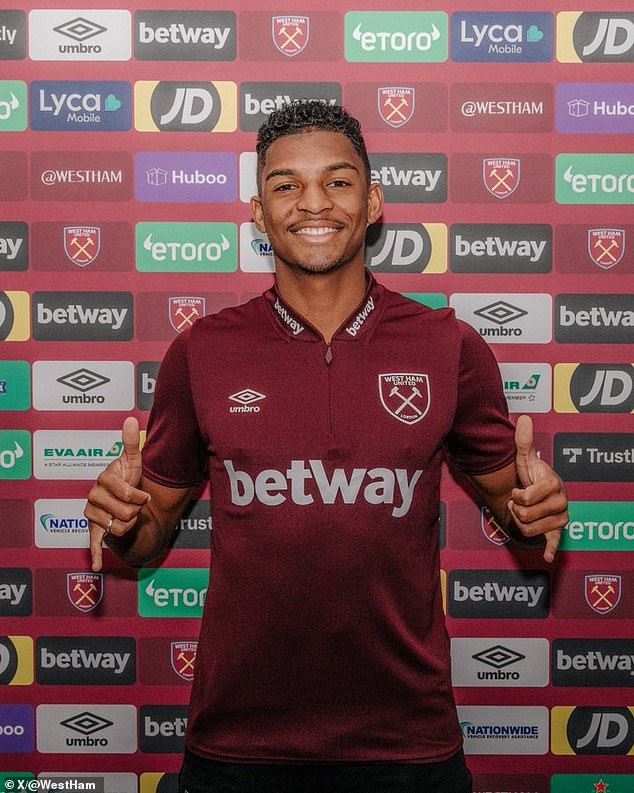 One of West Ham's new summer signings is Brazilian midfielder Luis Guilherme who signed from Palmeiras