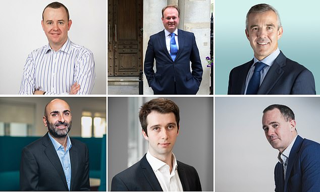 Our team of experts, clockwise from top left: FundCalibre's Darius McDermott, Bestinvest's Jason Hollands, Quilter Cheviot's Nick Wood, This is Money's Simon Lambert, Interactive Investor's Alex Watts and AJ Bell's Laith Khalaf, and