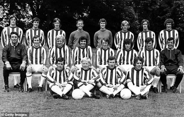 Kit Napier (back row, far right) pictured alongside his Brighton team-mates back in August 1971