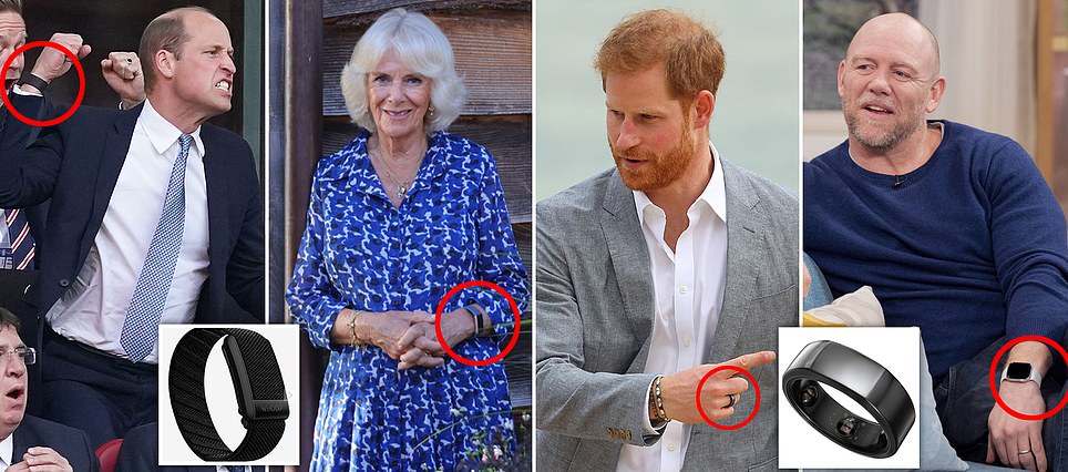 From Queen Camilla's Fitbit to William's 'Whoop' and Harry's Oura Ring: The modern ways