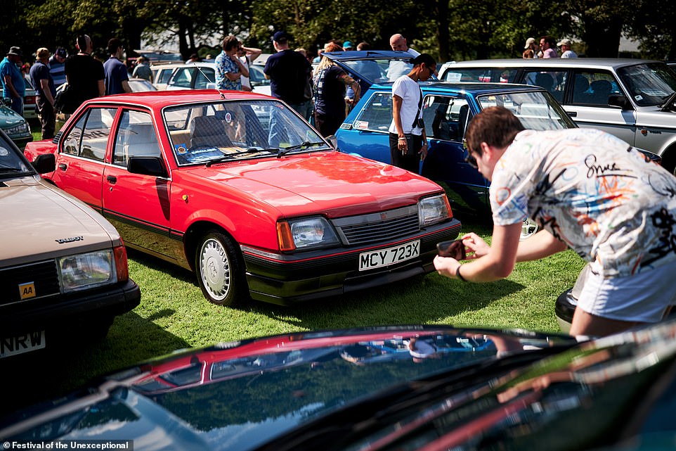 The Festival of the Unexceptional is a unique motor show like no other. It is designed to celebrate long-forgotten everyday family cars many of us would have owned during the 1970s to 1990s, including cars like 1982 Vauxhall Cavaliers (pictured)