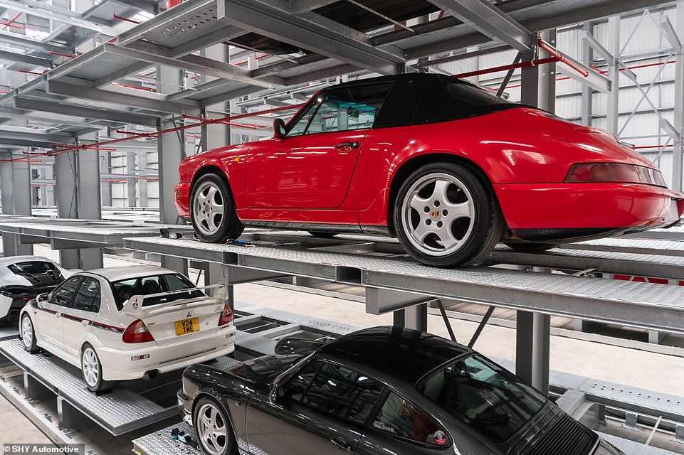 How much does it cost to store a vehicle there? SHY Automotive told us it costs £5,200 on an annual subscription, working out at £100 per week. However, shorter stays can be arranged at a higher price per week, with the same rate no matter if it's to store a retro Porsche or a Mitsubishi Lancer Evo