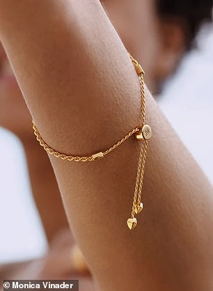 Corda Fine Chain Friendship Bracelet 18k gold vermeil finish (worth £118)