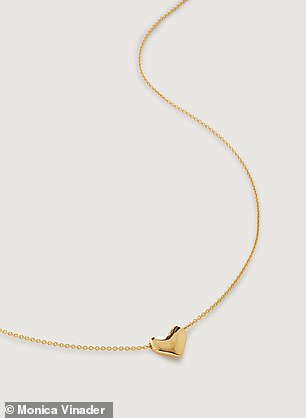 Heart Chain Necklace 18k gold vermeil finish (worth £88)