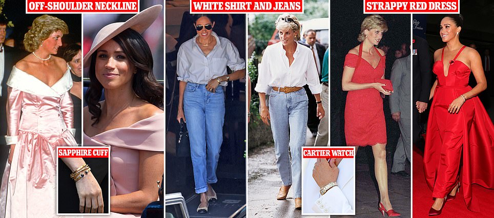 Spot the difference: The times Meghan Markle has echoed Princess Diana in her fashion