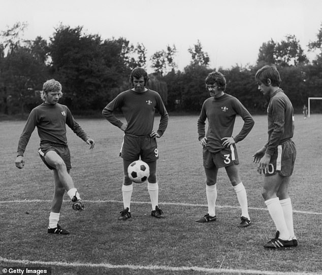 Peter Osgood (centre left) was crucial to FA Cup and European Cup-Winners¿ Cup triumphs in consecutive seasons