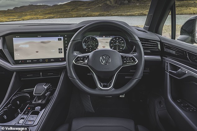 VW has kitted out the facelifted Touareg with the latest version of its Innovision Cockpit