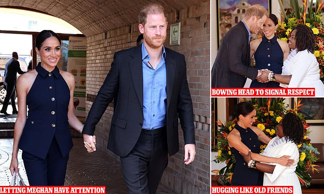 Prince Harry looks 'keen to avoid pulling royal rank' and 'allows Meghan to soak up all