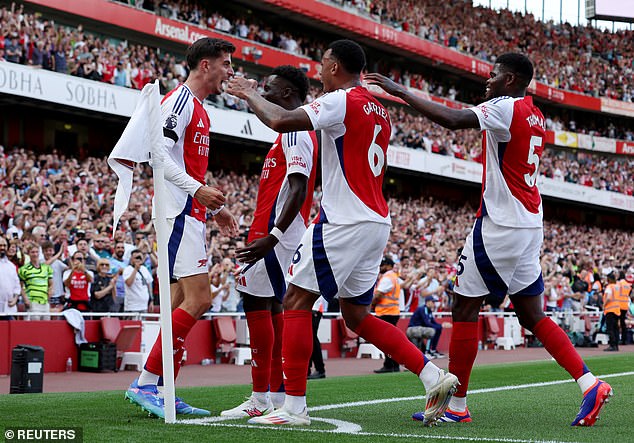 Arsenal grabbed their first goal of the campaign as Kai Havertz met Bukayo Saka's cross