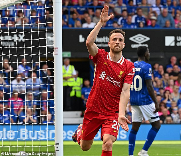 Diogo Jota opened the scoring rounding off a sweeping Liverpool move