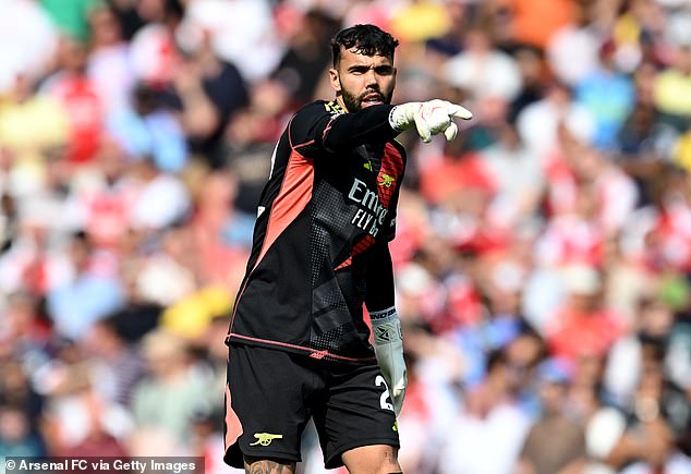 Arsenal goalkeeper David Raya made three saves as he recorded a clean sheet on Saturday