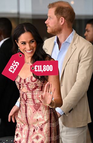 Meghan Markle wore more than £90,000 of clothes and jewellery in four days during faux