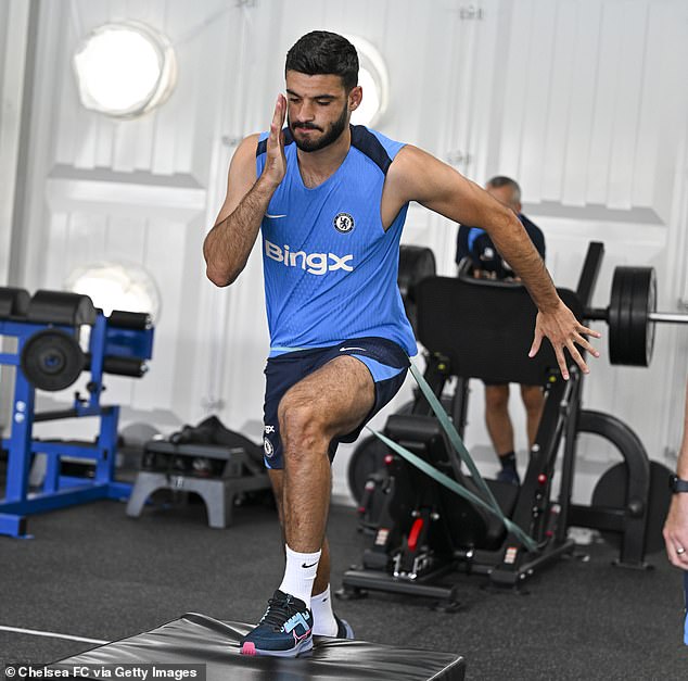 Broja pictured during a Chelsea training session during the club's tour of the USA this summer