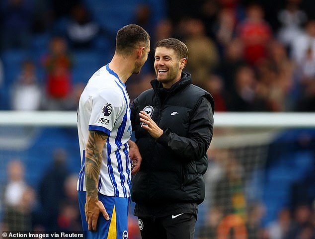 Fabian Hurzeler (right) has had a dream start to life at Brighton, winning his first two games