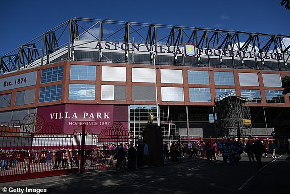 BIRMINGHAM, ENGLAND - AUGUST 24: General view outside the stadium, as fans enjoy the pre match atmosphere prior to the Premier League match between Aston Villa FC and Arsenal FC at Villa Park on August 24, 2024 in Birmingham, England. (Photo by Shaun Botterill/Getty Images)