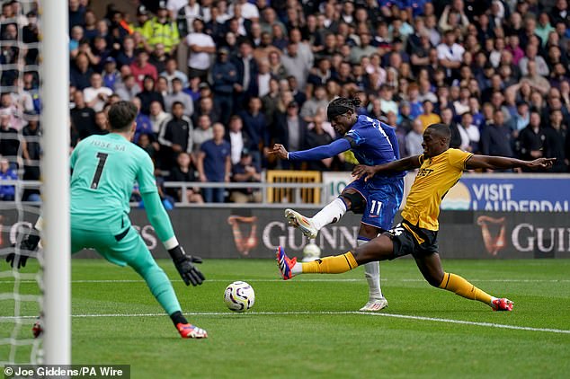 Despite being booed by Wolves fans, Madueke found the net three times at Molineux