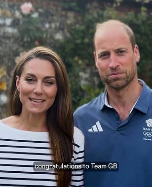 Prince William and Kate Middleton send heartwarming message to ParalympicsGB athletes