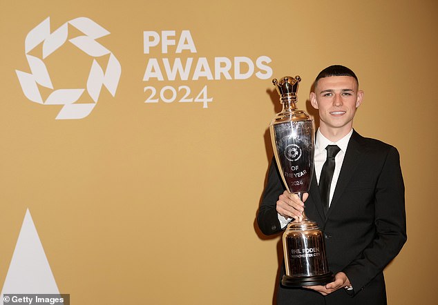 Foden has been described as unwell since winning the PFA Player of the Year award last week