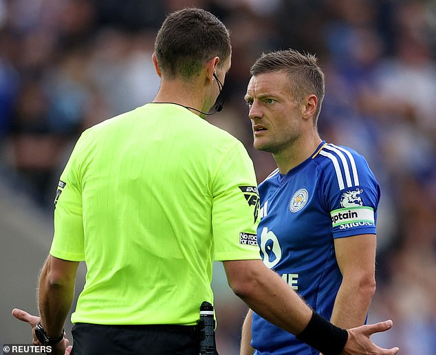 Coote later awarded Leicester a penalty in added time after Vardy was fouled, but the decision was quickly overturned after the referee discovered that the striker had been offside