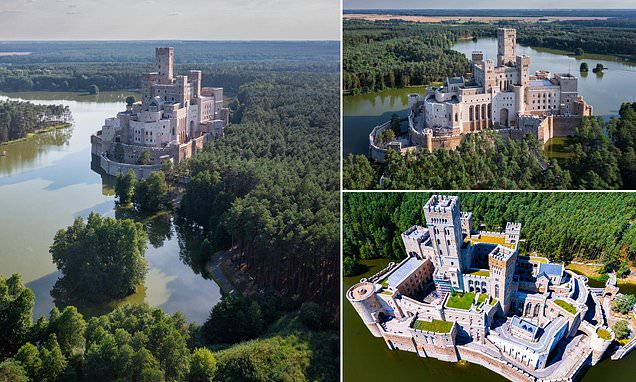 Pictured: The mysterious modern-day fairytale castle in Poland that has been built on an