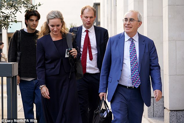 City's legal team pictured leaving the first day of the hearing in London on Monday