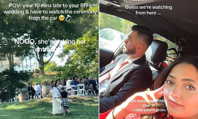 I was 10 minutes late to my best friend's wedding and was forced to watch the ceremony