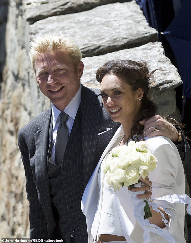 Dutch model Lilly, 48, was married to the disgraced tennis champion for nine years before their divorce in 2018 (pictured in 2009 at their wedding in Switzerland)