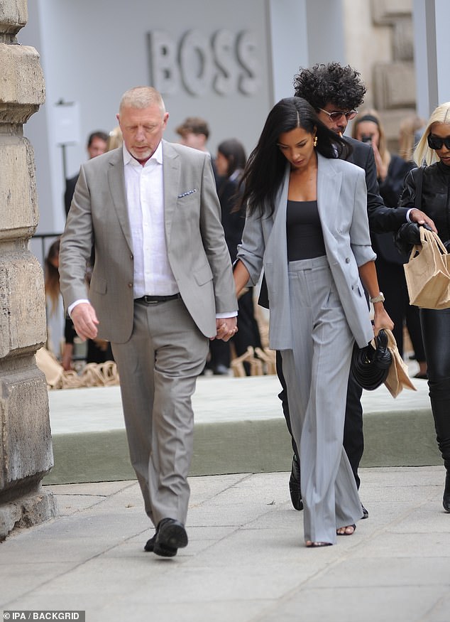 The couple walked hand in hand as they made their first outing