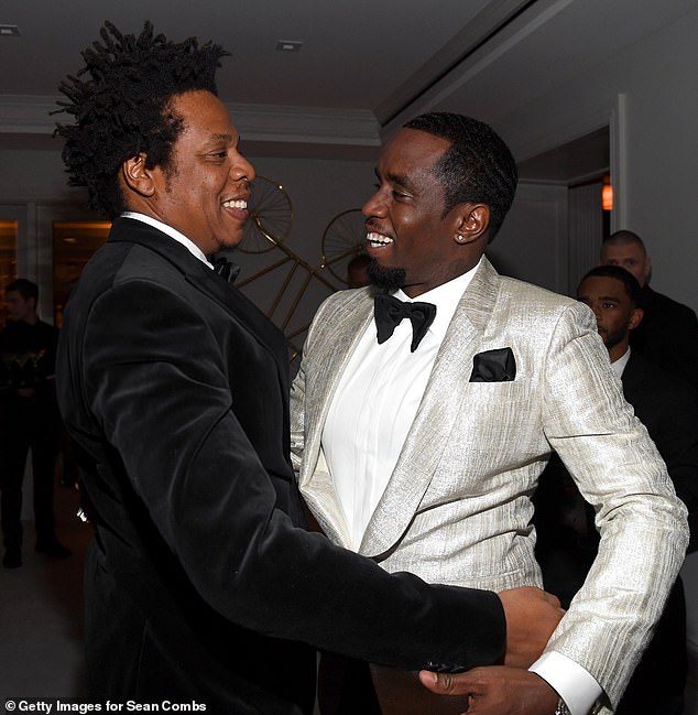 Where's the righteous celebrity outrage? The moral indignation? It's been nearly 48 hours since Sean ' Diddy ' Combs was arrested and indicted on charges of sex trafficking, forced labor, kidnapping, arson, bribery, and obstruction of justice. (Above) Jay-Z embraces Sean Combs at Combs's 50th birthday party in December 2019