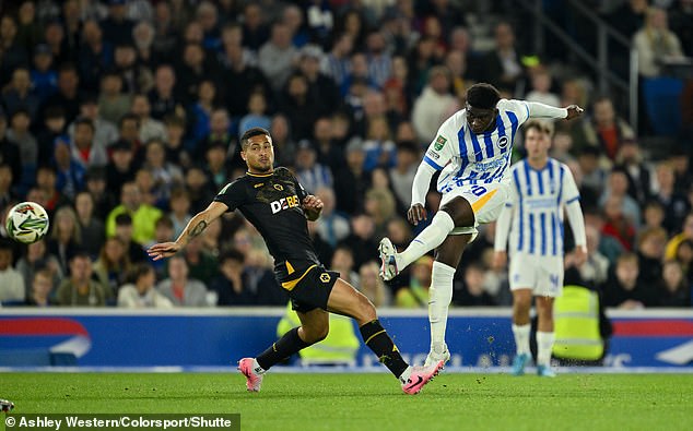 The Cameroonian curled the ball into the far corner from 30 yards to open the scoring