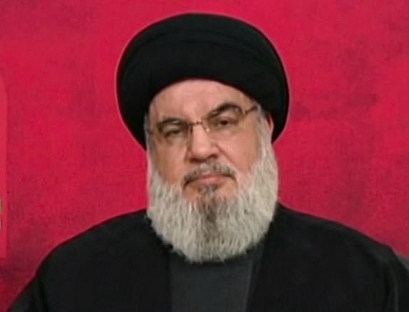 An image grab taken from Hezbollah's al-Manar TV on August 25, 2024, shows Lebanon's Hezbollah chief Hassan Nasrallah giving a televised address from an undisclosed location. Nasrallah said his group's attack on Israel targeted the Glilot base near Tel Aviv, after Israel said it had thwarted a large-scale Hezbollah attack, and launched air strikes on Lebanon. (Photo by Al-Manar / AFP) / RESTRICTED TO EDITORIAL USE - MANDATORY CREDIT "AFP PHOTO / HO / AL-MANAR" - NO MARKETING NO ADVERTISING CAMPAIGNS - DISTRIBUTED AS A SERVICE TO CLIENTS (Photo by -/Al-Manar/AFP via Getty Images)