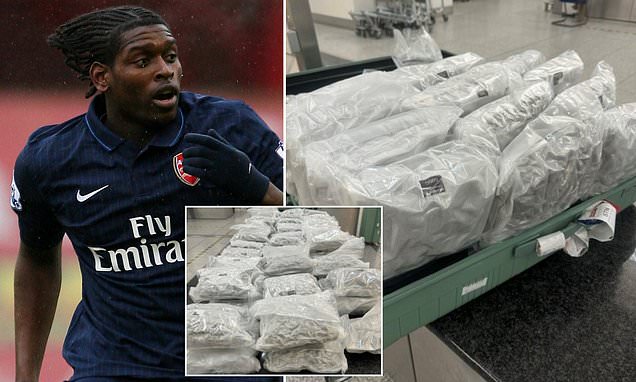 Former Arsenal striker is refused bail after he was charged with importing drugs over