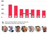It's not just Sue Gray: Meet the Whitehall fat cats who ALL earn more than Keir Starmer - including HS2 boss who took home more than £650,000 - amid row over £170k salary for PM's top No10 adviser