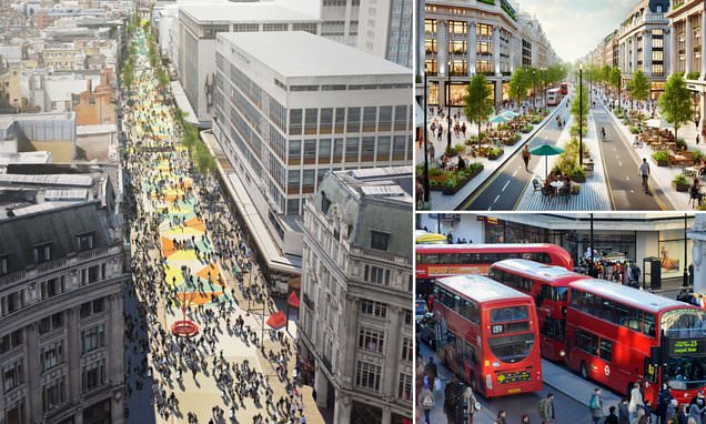 AI predicts what Oxford Street could look if traffic is banned under Sadiq Khan's new