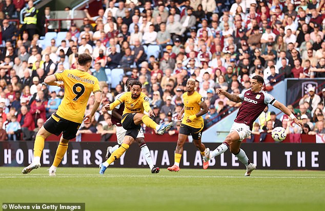 Cunha opened the scoring for Wolves as he scored his second league goal of the season