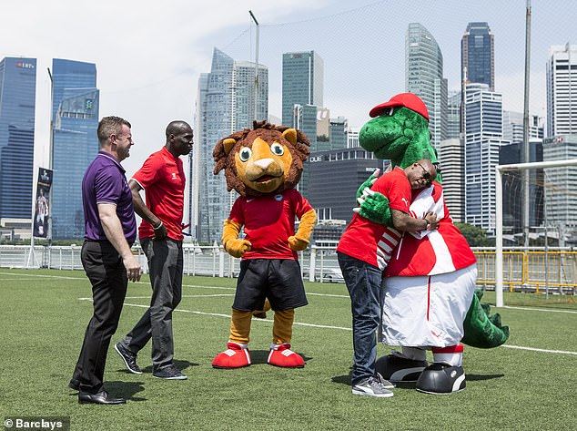 Ian Wright is reunited with Arsenal mascot Gunnersaurus in a new mockumentary-style advert celebrating Barclays ' new sponsorship deal with women's football