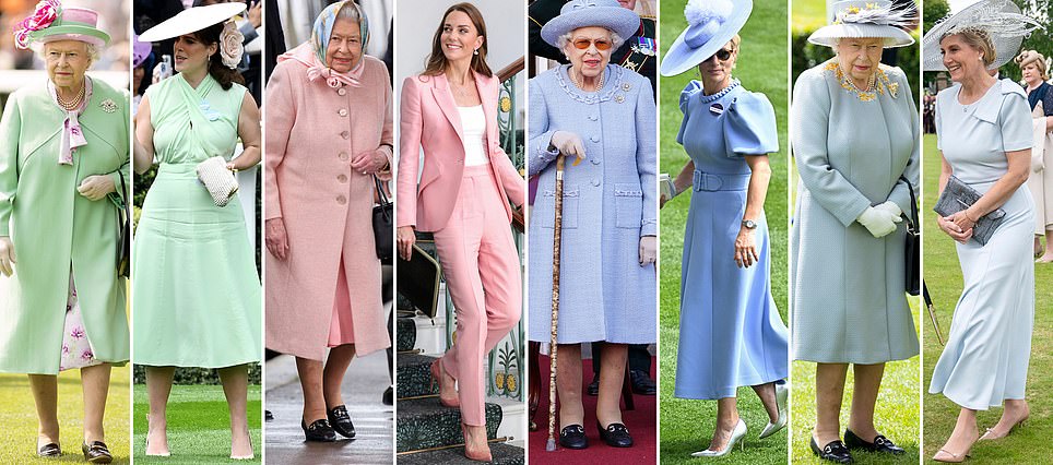 Queen Elizabeth's pastel tradition lives on: How Kate Middleton, Princess Eugenie and