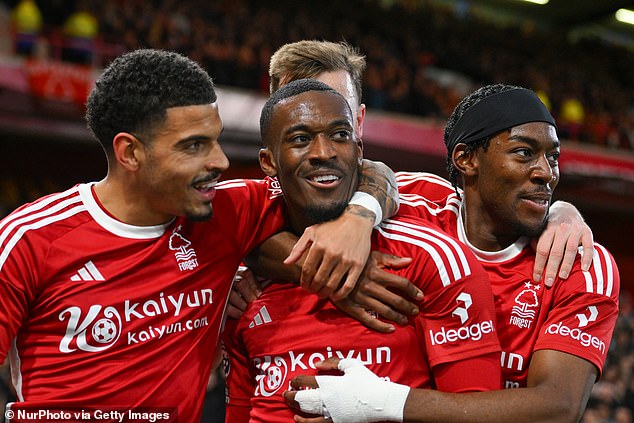 Morgan Gibbs-White, left, told Hudson-Odoi the City Ground would provide him with the best atmosphere he would play in and has now received his own chant from the supporters