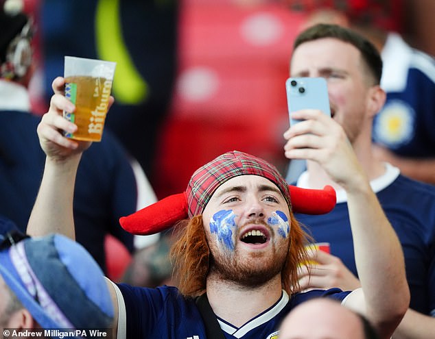 Scotland fans were allowed to drink in stadiums during the the Euros in Germany this summer