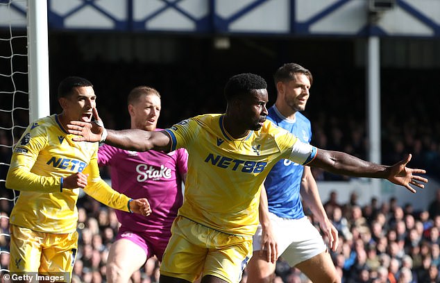 Palace captain Marc Guehi had given his side the advantage from a corner early in the game