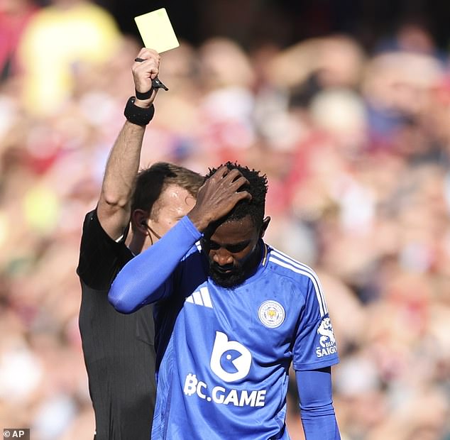 Wilfred Ndidi was shown a yellow card at Arsenal but he was perhaps lucky not to be sent off