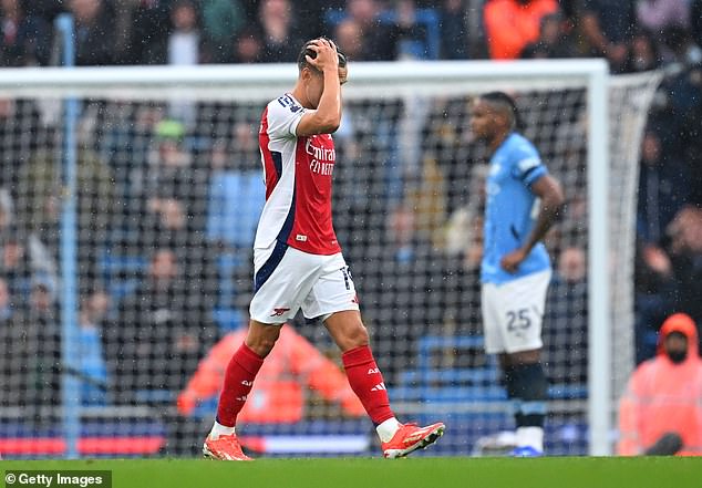 Leandro Trossard got a second yellow card against Man City for a seemingly similar offence